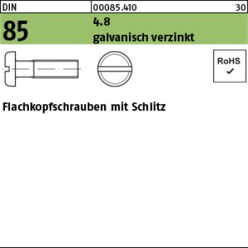 D 85 4.8 M 5 x 10 - verzinkt