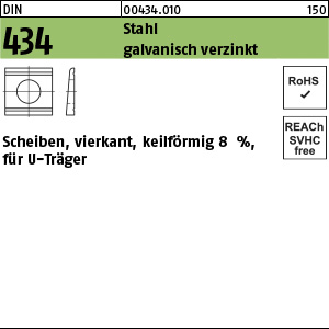 D 434 Stahl / UeH 17,5 - verzinkt