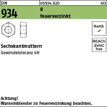 D 934 8 M 12 x 1,25 - verzinkt