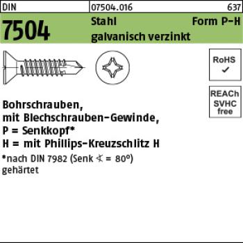 D 7504 Stahl P 2,9 x 13 -H - verzinkt