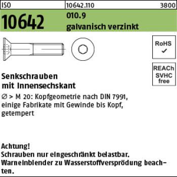 I 10642 010.9 M 12 x 25 - verzinkt