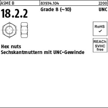 R 83934 Hex nuts Grade 8 M 1"