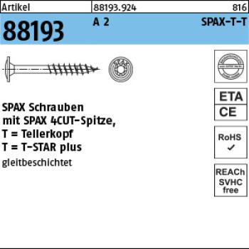 R 88193 SPAX Tellerkopf A 2 M 8 x 180/80 - T40