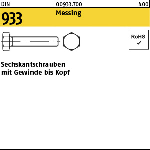 D 933 Messing M 6 x 30 