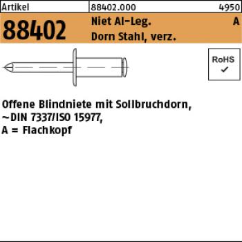 R 88402 Blindniete Alu/St. verz. FLAKO 4 x 10 - ve