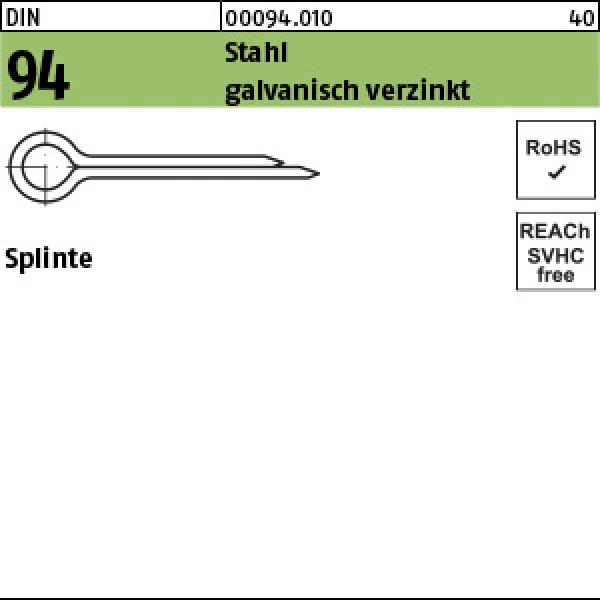 D 94 Stahl 2 x 20 - verzinkt