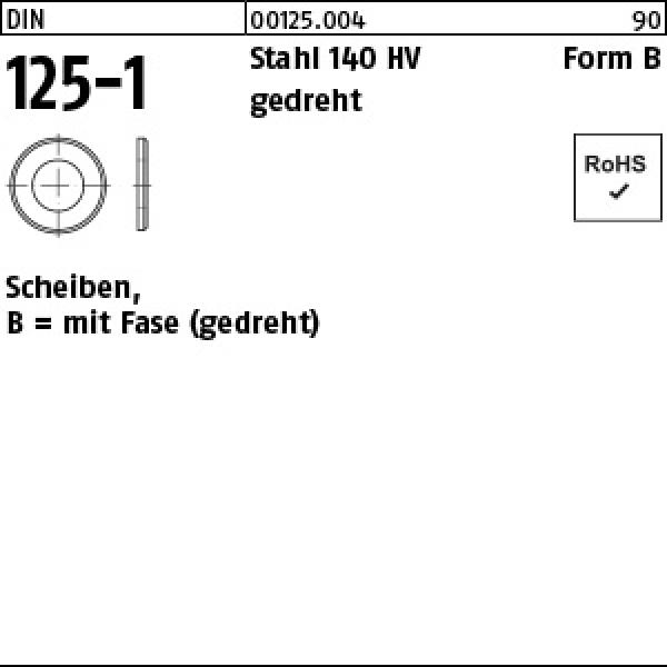 D 125 Stahl 140 HV B 3,2 blank gedreht