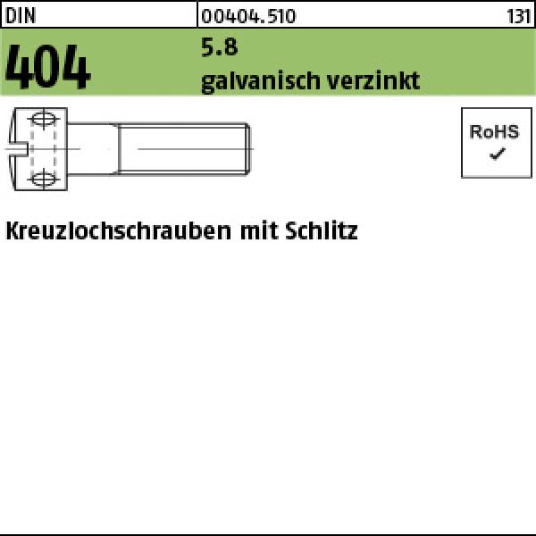 D 404 5.8 M 6 x 16 - verzinkt