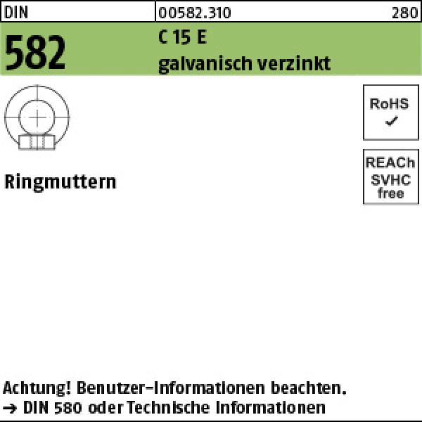 D 582 C15E M 12 - verzinkt