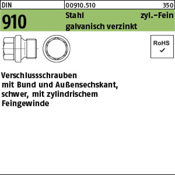 D 910 Stahl M 24 x 1,5 - verzinkt