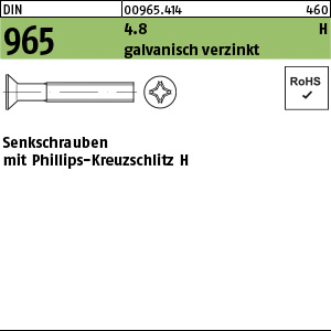 D 965 4.8 M 4 x 50 -H - verzinkt