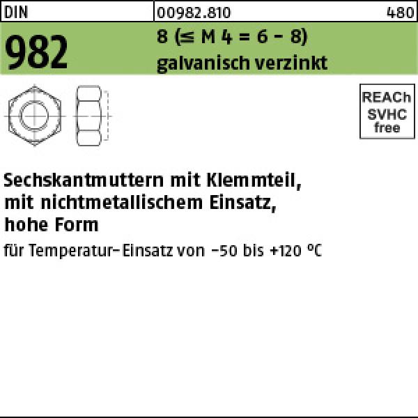 D 982 8 M 4 - verzinkt