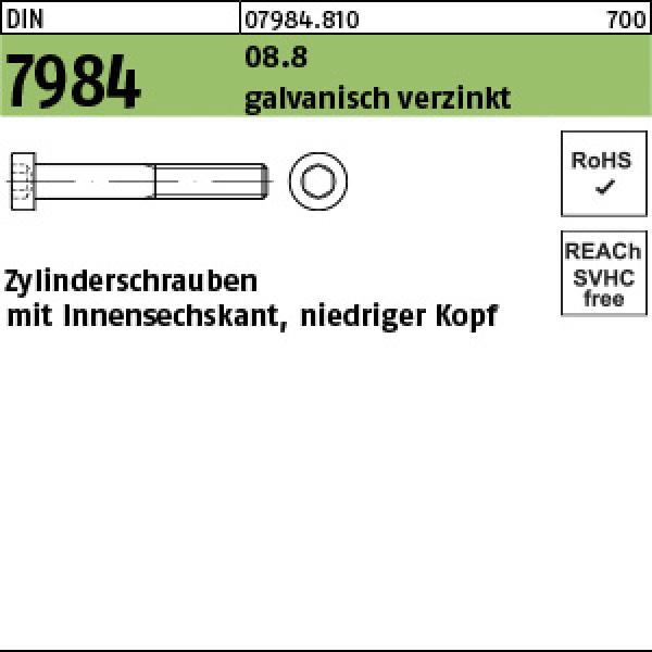 D 7984 08.8 M 6 x 35 - verzinkt