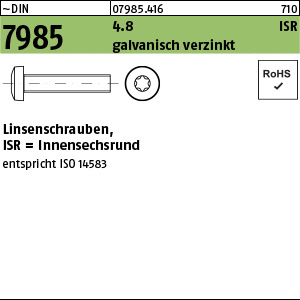 D 7985 4.8 M 3 x 4 -T10 - verzinkt