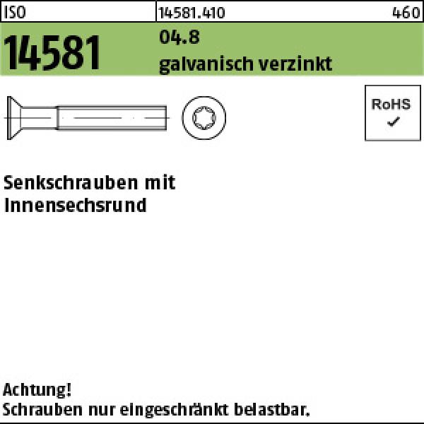 I 14581 04.8 M 3 x 6 -T10 - verzinkt